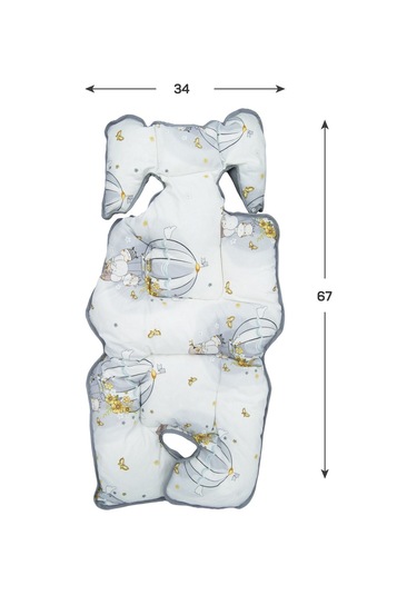 Ezh 8010 Puset ve Oto Koltuğu Minderi Beyaz-Gri