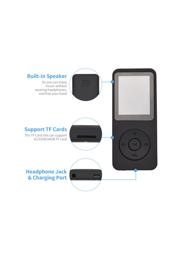 Geeroyoo Taşınabilir Mp4 Çalar - 32gb Hafıza Kartlı, Bluetooth 3.0, Fm Radyo, E-kitap Okuyucu Ve Kayıt Özellikli