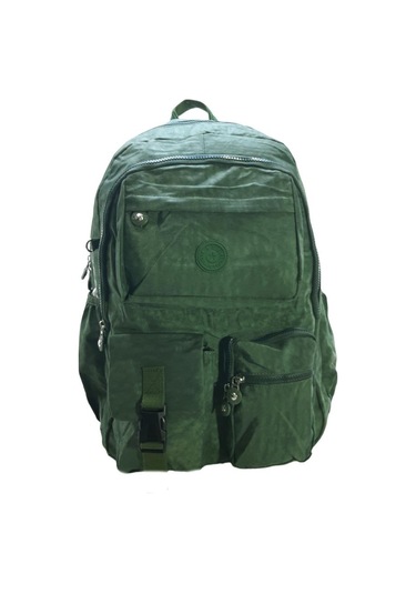 Klinkır Okul Çantası Lise Ortaokul Üniversite Kadın Sırt Çantası Hafif Kumaş Çok Cepli Yeşil