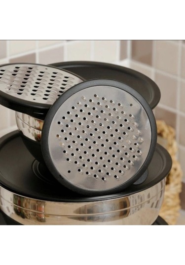 Arow 9 Prç Karıştırma Kabı Rendeli 2516 siyah