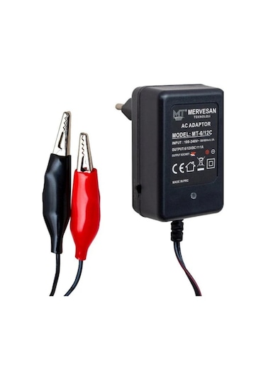 Mervesan MT-6/12C 15W 6V-12V 1A Akü Şarj Cihazı-285-