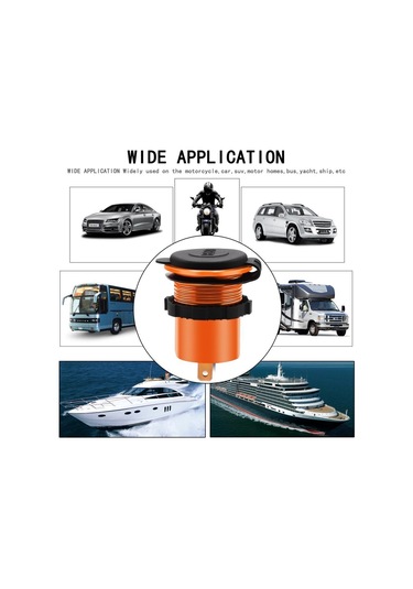 Suntek Araba Alüminyum Alaşımlı Usb Qc3.0 Led Kırmızı