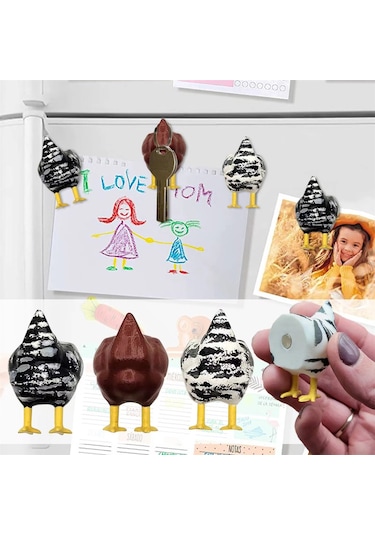 Dofolink Kırmızı Tavuk Popoyu Bıçaklama Mıknatıslı Buzdolabı Sticker - 1 Adet Funny Dekoratif