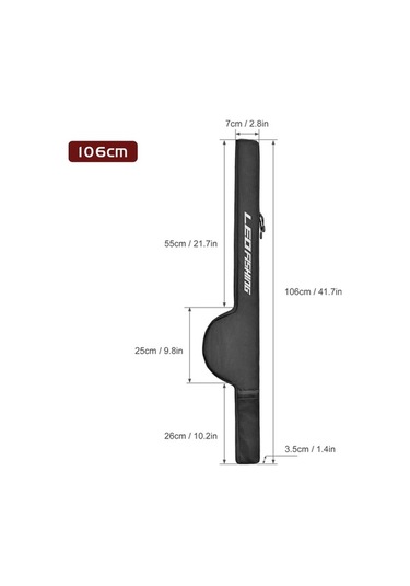 Pazly 85/106/126cm Omuz Askılı Olta Takımı Saklama Çantası Balıkçılık Ekipma