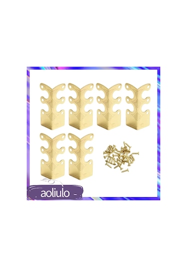 Vkemall 6 Adet Somunlu Katlanmış Metal Köşe Koruyucu, Dayanıklı Taban Ve Duvar Koruma Aparatı