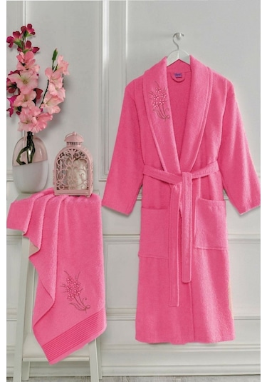 Elmira Erkek/Kadın Havlulu Banyo Bornozu Pamuklu Bay Bayan Bornoz (482439539)