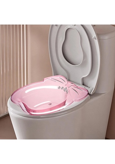 Trendooze Homyl Kadın Yaşlı Klozet Kapağı, Pratik Pembe Desen Pembe