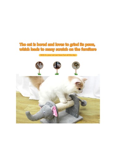 Mufunye Sisal Kaplı Dayanıklı Kedi Tırmalama Direği Yavru Kediler İçin Oyun Topu İle