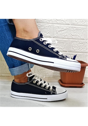 Fiyra 554 Lacivert Kısa Unisex Sneaker Keten Spor Ayakkabı 001