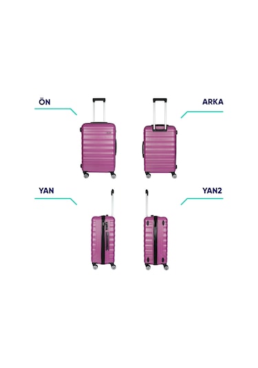 Vegmann Delphin Violet Orta Boy Valiz Mor