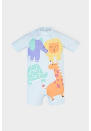 DeFacto Erkek Bebek Desenli Mayo E3358A525SMBE495 Mavi