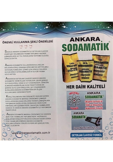 Ankara Sodamatik 1000 Gr Kireç Önleyici Ve Beyazlatıcı