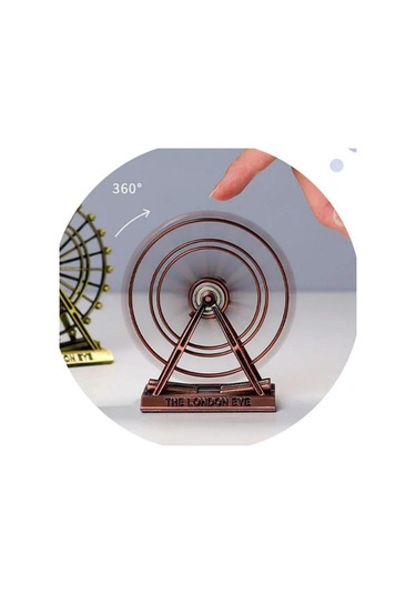 Vintage Metal İngiltere London Eye Biblo Antik Bakır 15 Cm