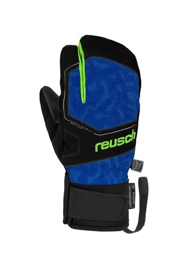 Reusch Torby R-Tex Xt Çocuk Üç Parmak Kayak Eldiveni Mavi/Yeşil