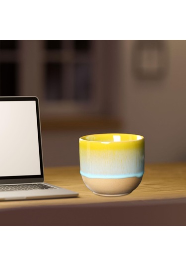 Suntek Magideal Seramik Bardaklar 150 Ml Japon Tarzı Sake Kupa Sarı