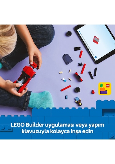 LEGO® City Kırmızı Spor Araba 60448 - 5 Yaş ve Üzeri Çocuklar için Yaratıcı Oyuncak Yapım Seti (109 Parça)