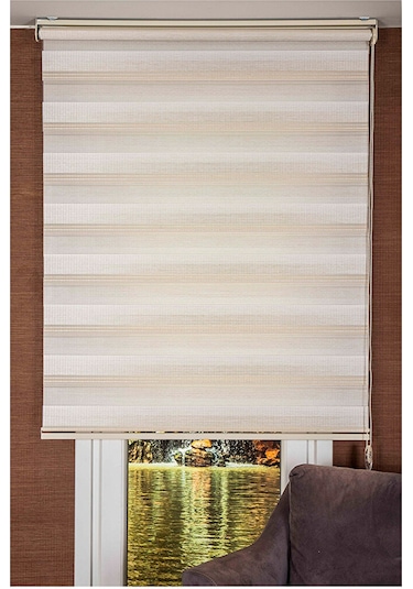 Koçtaş Plus Büyük Boy Zebra Stor Perde Krem