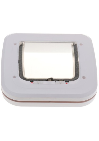 Homyl Abs Pet Kedi Küçük Köpek Manyetik Kilit Flap Beyaz