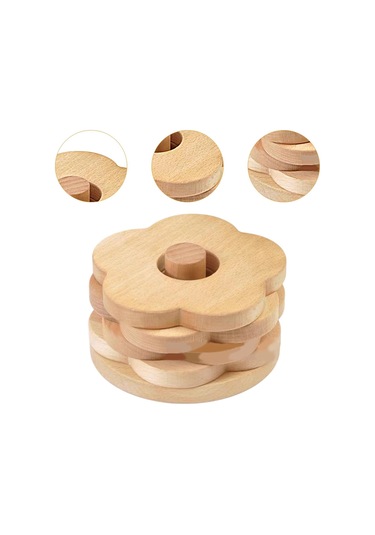 Homyl Çiçek Şekli Ahşap Bardak Altlıkları Çay Barı Için Kayın Diğer