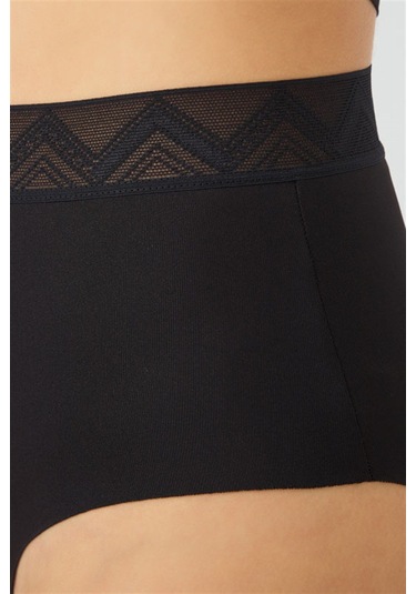 Basic Yüksek Bel Lazer Kesim Bikini Külot 3'lü Paket - 3 Çok Renkli 1 Çok Renkli