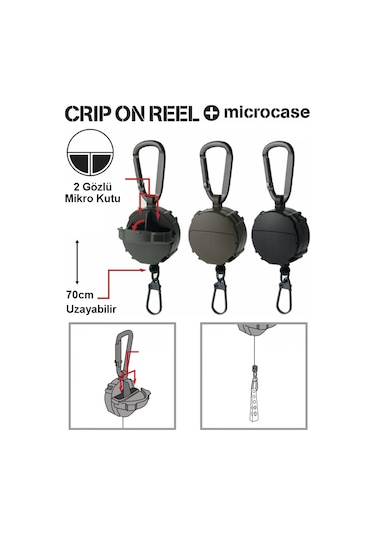 Daiichiseiko Crip On Reel + Micro Case 2 Gözlü Aksesuar Askısı Black