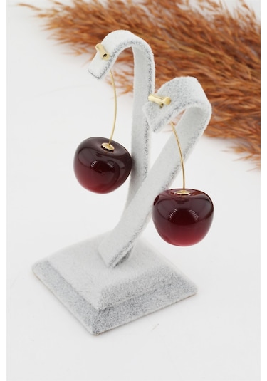 Kadın Özel Tasarım Kirazlı Küpe Çok Renkli