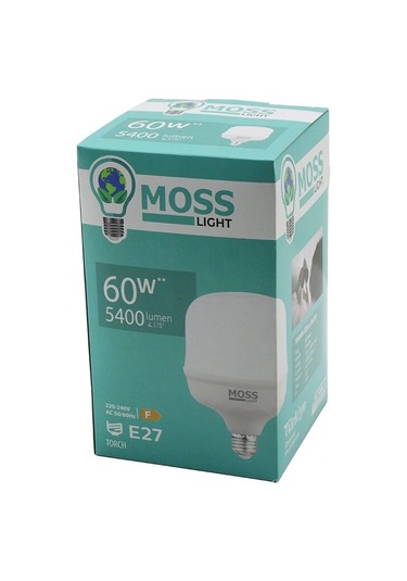Moss Lıght 60w Torch Led Ampul Plastik E27 5400lumen L175 Derece 50.000 Saat Ömür Ip20 185-265v Ac