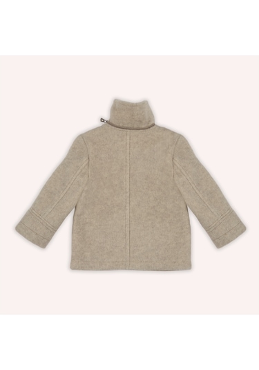 Erkek Çocuk Kapüşonlu Kaşe Kaban Bej 2421bb28001-4946 001