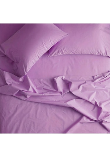 Prime Sleeks %100 Pamuk Yastık Kılıfı 2 Adet - Lila - 50x70cm Lila