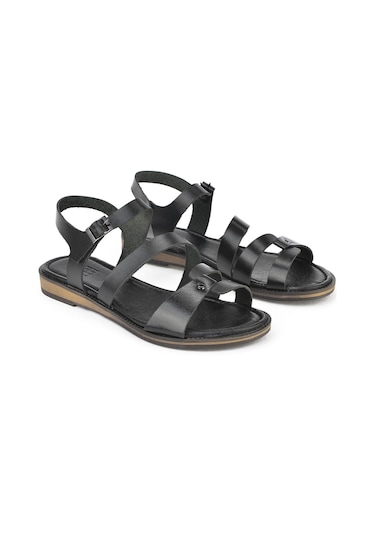 Ziya, Kadın Hakiki Deri Sandalet 1511010z4012 Siyah 1511010z4012 000 Siyah