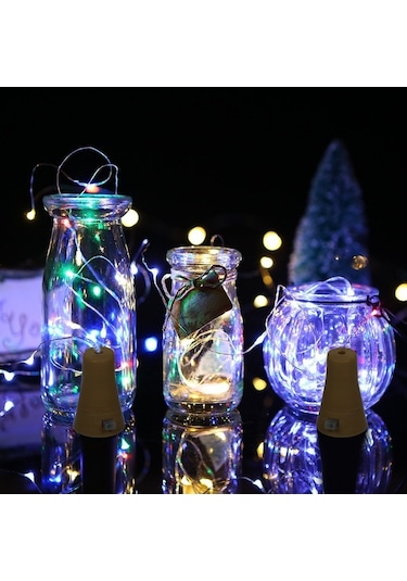 Maoyaya 3v 6w 1m 10 Led Ip65 Güneş Enerjili Şişe Işık Zinciri - Romantik Ve Dayanıklı Aksesuar Diğer