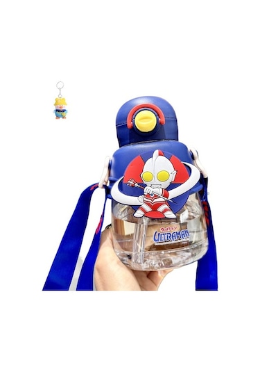 Runxi Life Hall Ultraman Karikatür Sevimli Erkek Ve Kız Çocukları Okula Gitmek Için Özel Tritan Pipetli Fincan Büyük Kapasiteli Taşınabilir Bebek Su Isıtıcısı Yzpljg MAvi