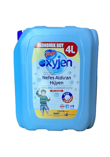 Bingo Oksijenli Çamaşır Suyu Limon Kokulu 4 L