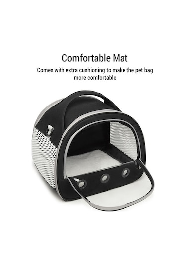 Taşınabilir Hamster Taşıma Çantası - Nefes Alabilir Pencereli Omuz Askılı Küçük Evcil Hayvan Seyahat Çantası Mavi Mavi