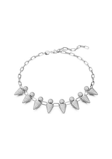 5653636 Swarovski Kolye Luna Necklace, Moon, White, Rhodium Plated Beyaz