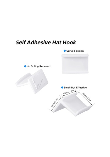 Moveevo 10 Adet Beyaz Duvar Şapka Kancağı - Pp Malzeme, Çift Taraflı Yapıştırıcı, Kolay Kurulum, Şapka Şekli Koruma, Anahtar-atkı Depolama Diğer Moveevo 10 Adet Beyaz Duvar Şapka Kancağı - Pp Malzeme, Çift Taraflı Yapıştırıcı, Kolay Kurulum, Şapka Şekli Koruma, Anahtar-atkı Depolama Diğer