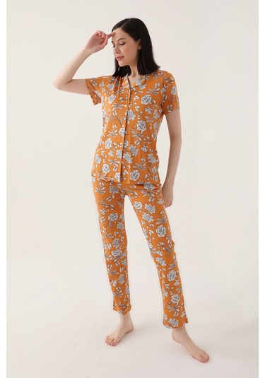 Arnetta Safran Kadın Gömlek Pijama