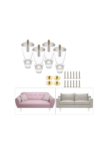 Suntek Magideal 4 Inç Akrilik Mobilya Ayakları 4 Adet