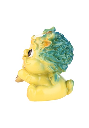 Neevoyu Küçük Sarı Pixiu Reçine Figürü - Para Ve Şans Simgesi, Masaüstü, Otomobil Dekorasyonu, Hediye Özel