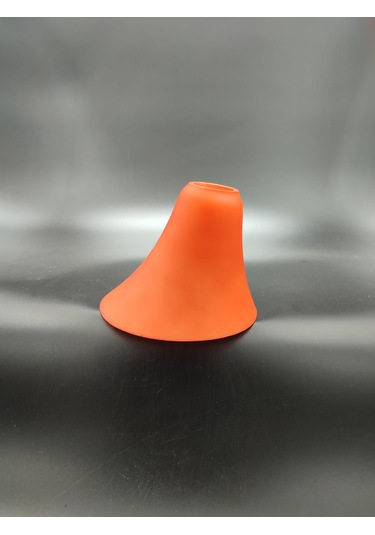 Küçük Avize Camı.turuncu Renkte.hakiki Opalin.mum Ampule Göre . Mat Turuncu