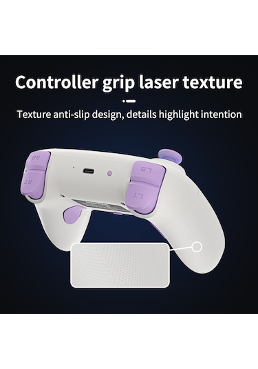Gizala Kablosuz Oyun Kolu Gamepad Hall Effect Triggers Joystick Switch 2 / Pc/android/Apple Uyumlu iOS Beyaz