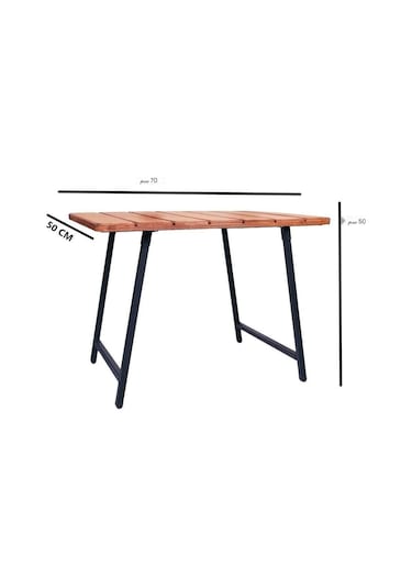 Alin Metal Katlanır Ahşap Kamp Ve Piknik Masası Gri Ve Kahve Gri Ve Kahve Gri - Kahverengi