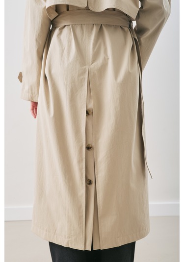 Zurıch Oversıze Trençkot Kum Kum