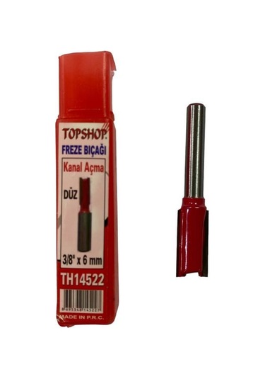 Topshop 14522 Düz Kanal Açma Freze Bıçağı 3/8&apos &apos X6 Mm