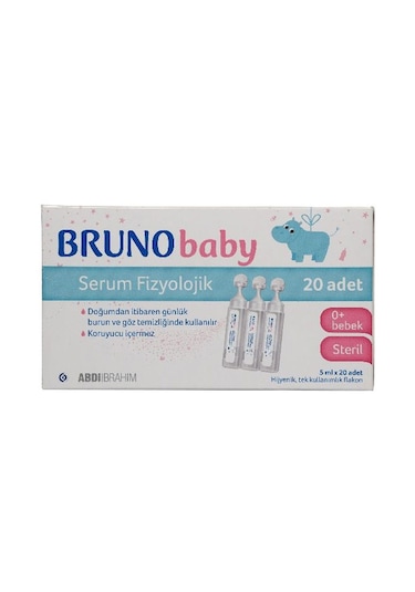 Bruno Baby 5 ml 20'li Flakon 3 Paket Serum Fizyolojik