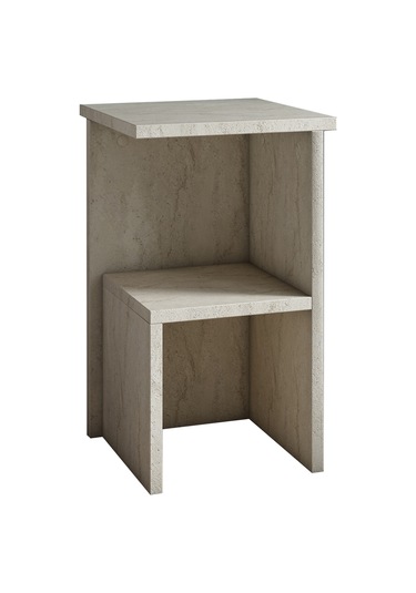 Roisin Modern Çok Amaçlı Komodin & Yan Sehpa Traverten