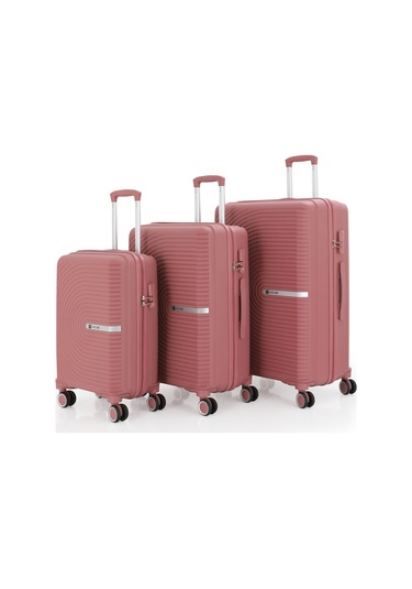 Mçs Üçlü Polipropilen Valiz Seti V374 S21yy1000006-set 00418 Koyu Pudra