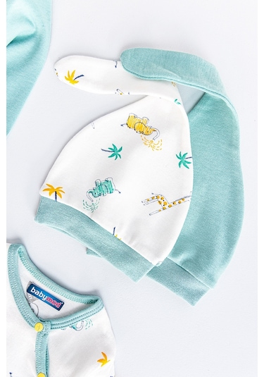 Babymod Zürafa Figürlü Uzun Kollu İkili Bebek Tulum 001