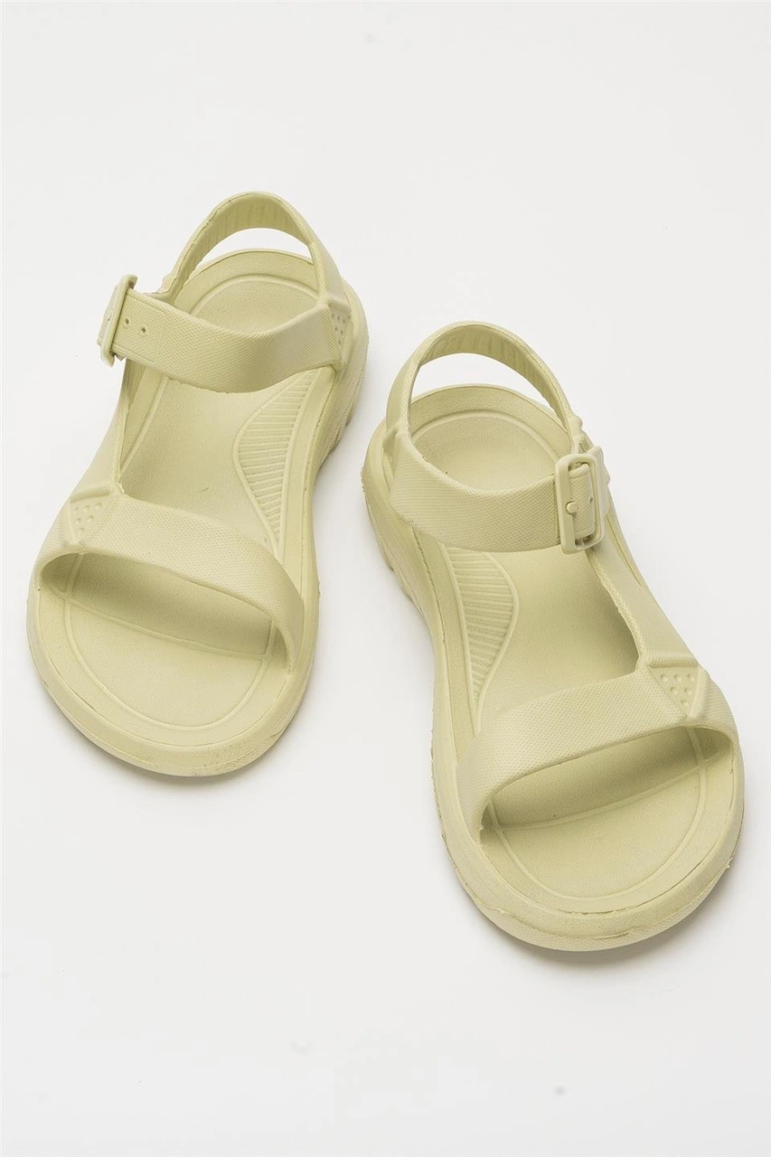 Unisex Eva Spor Kaymaz Yürüyüş Sandaleti Yeşil Yeşil