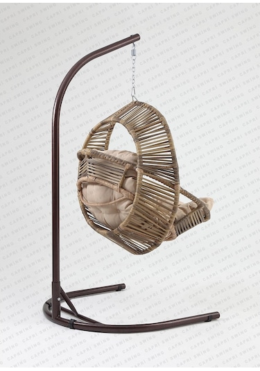 Capri Swing Nobel Tekli Rattan Bahçe Balkon Salıncağı 001